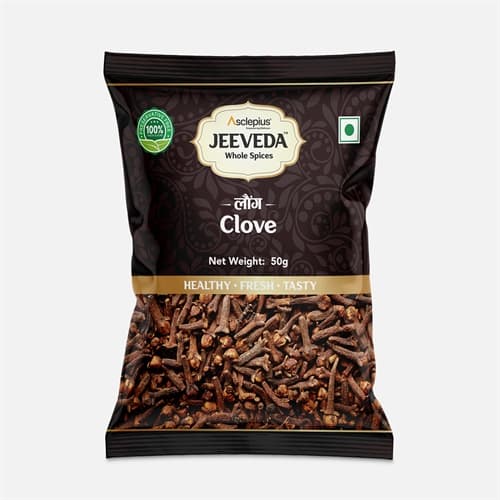 Jeeveda Clove-laung, 50 g product packaging