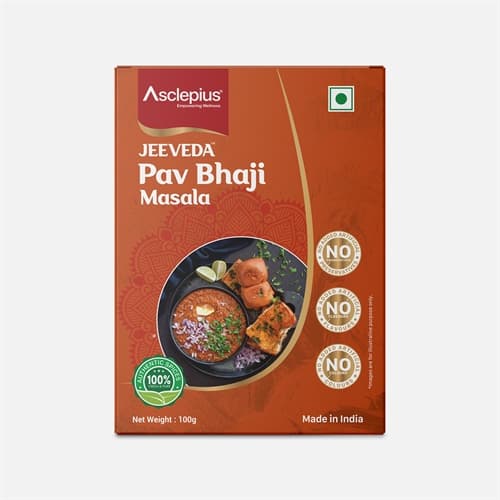 Jeeveda Pav Bhaji Masala, 100 g product packaging