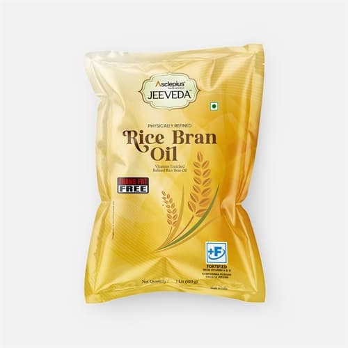 Jeeveda Rice Bran Oil (1 Ltr.), 1 litre packaging