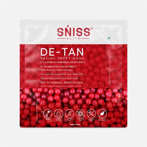 De-tan Facial Sheet Mask, 20 ml product packaging