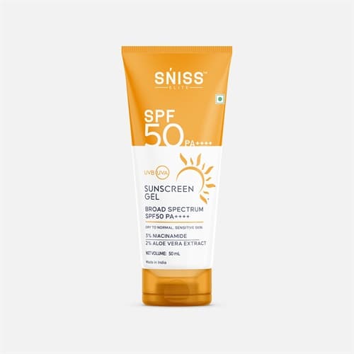 Sunscreen SPF50 PA++++ Gel, 50 g product packaging