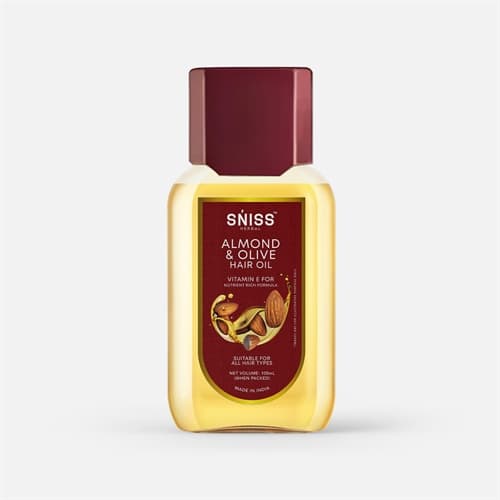 Almond Olive Hair Oil, 100 ml product packaging
