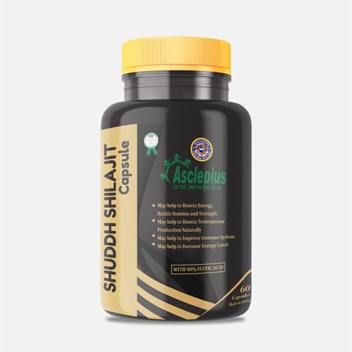 Shuddh Shilajit Capsule, pack of 60 product packaging