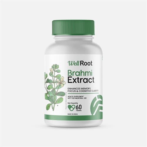Brahmi Extract Tablet, pack of 60 product packaging
