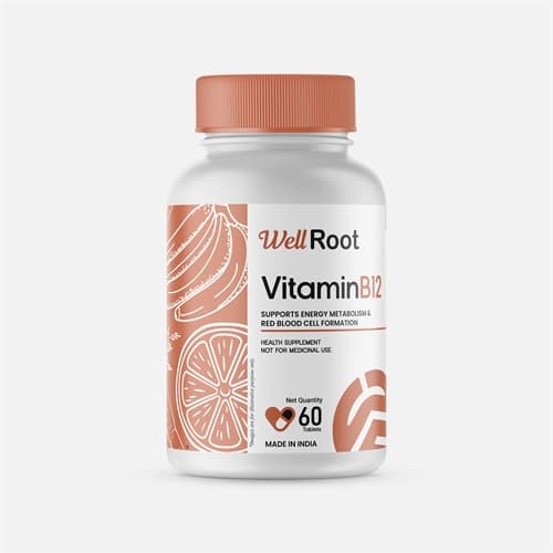 Vitamin B12 Tablet, pack of 60 product packaging