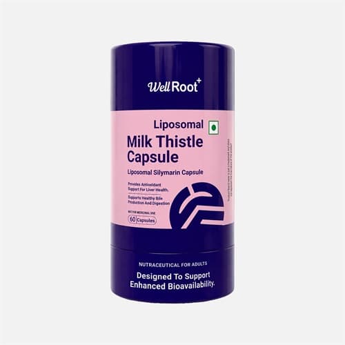 Wellroot Liposomal Milk Thistle Capsule, pack of 60 packaging