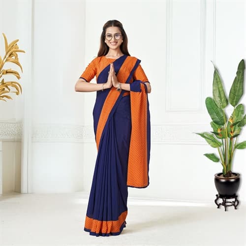 Asclepius Women Saree Crape, 1 piece product packaging