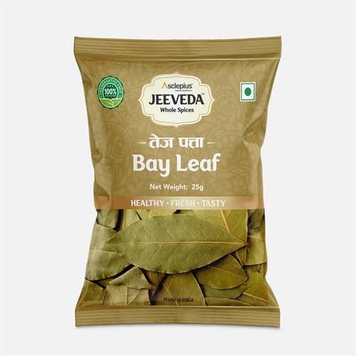 Jeeveda Bay Leaf-tej Patta, 25 g product packaging