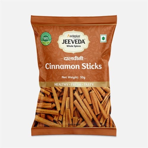 Jeeveda Cinnamon Sticks-dalchini, 50 g product packaging