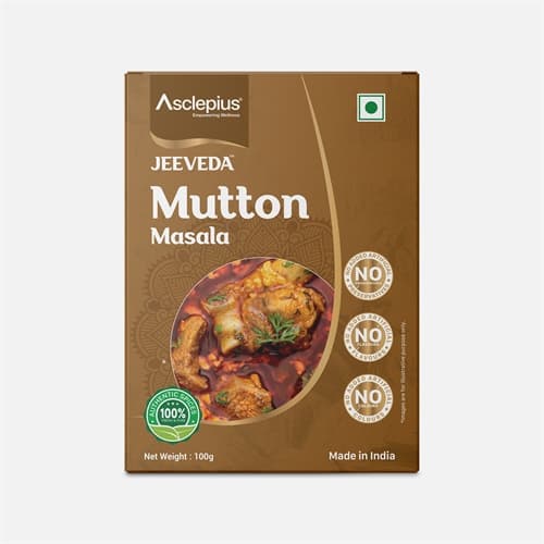 Jeeveda Mutton Masala, 100 g product packaging