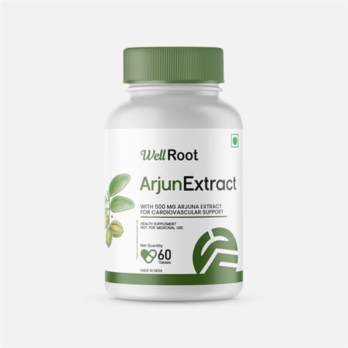 Arjun Extract Tablet, pack of 60 product packaging
