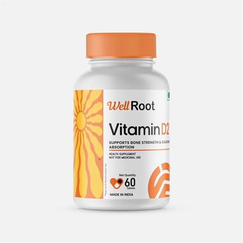Vitamin D2 Tablet, pack of 60 product packaging